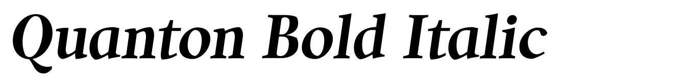 Quanton Bold Italic